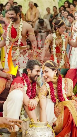 Rashmika Mandanna and Vijay Deverakonda’s Royal South Indian Wedding Looks #RashmikaMandanna #VijayDeverakonda #RoyalSouthIndian #weddinglooks