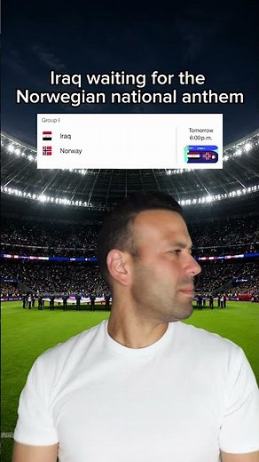 They forgot the anthem?! Iraq vs Norway frustration ⚽️🤣