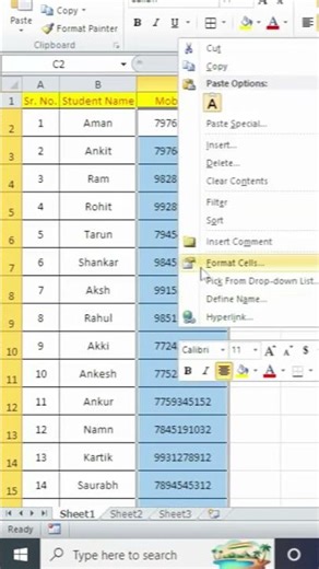 How to add country code before mobile number? #excel Excel me Mobile number me Country code add kare