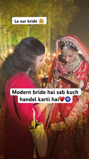 No nazar plzz 🧿 humari bride 😌♥️ #bride #bridallehenga #bridalmehndi #memes #wedding #shorts #love