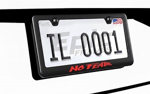 RED No Fear JDM License Plate Frame Black Metal With Screws & Caps - Etsy Canada