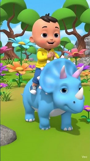 Baby Riding Dinosaur 🦖 | Cute Dino Cartoon | Kids Dinosaur Animation