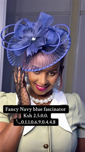 Stylish Navy Blue Fascinator for Special Events