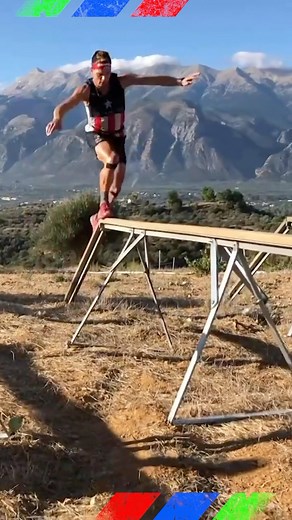 Meet the Balance Beam 👀 Balancing blindfolded on a fragile wire 50 ft above the ground, you’ll fear for your life. That’s why we made this obstacle a lot lower with no blindfold, but it is definitely harder than it sounds. You need to walk up the incline, across the top, and down the other side without falling off. Even World Champion Robert Killian fell off the balance beam during the 2019 Trifecta World Championship in Greece. Note: This obstacle is not available in the U.S. and Canada Find d