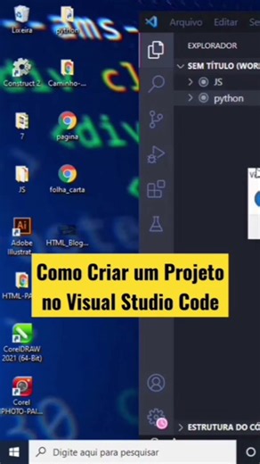 Como Criar um Projeto no Visual Studio Code!! #vscode