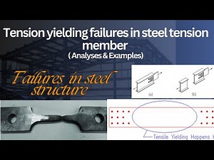 Tension yielding failure in tension members design & examples |design of steel structure