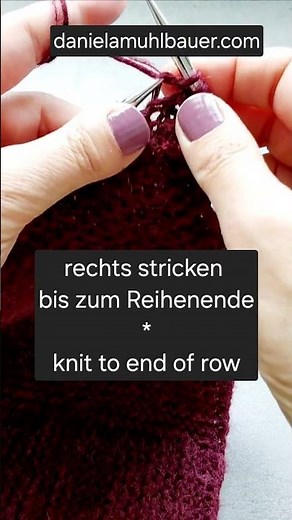 schöne Randmaschen kraus rechts stricken * knit nice edge sts in garter stitch #knitting #stricken