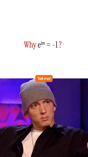 WhyNot Science on Instagram: "Euler’s formula Explained! This dialogue walks through Euler’s formula step by step—connecting exponentials, complex numbers, and trigonometry. By using derivatives and constants, we uncover why one of the most beautiful identities in mathematics holds true. ⚠️DISCLAIMER⚠️: This is not real audio/video of Eminem or Trump, and they did not actually say or sing the things you see in the video. This is an AI-generated deepfake created purely for entertainment and educa