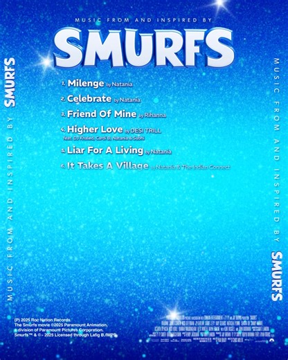 Smurfs Official Soundtrack available next Friday, featuring "Everything Goes with Blue" by Tyla #SmurfsMovie – Only in theatres July 18 https://smurfsmovie.lnk.to/soundtrack | Roc Nation