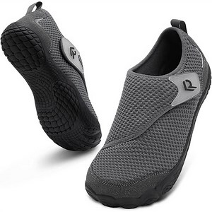 Leisfit Women Men Wide Diabetic Barefoot Shoes Adjustable Walking Sneakers