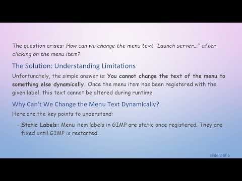 How to Change Menu Text in GIMP using Python-Fu: A Quick Guide to Dynamic Labels