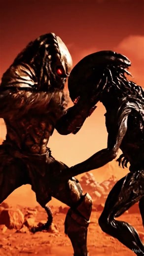 Predator vs Alien on Mars 👽🔥 | Epic Sci-Fi Battle Like a Movie Scene #alienvspredator #reels #shorts