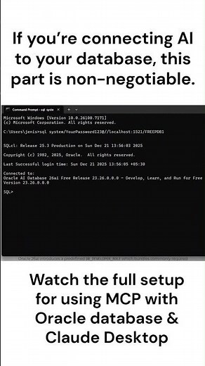 Never Connect AI to Oracle Without This Rule ⚠️ #oracledatabase #sqlcl #oraclemcp #aicompliance