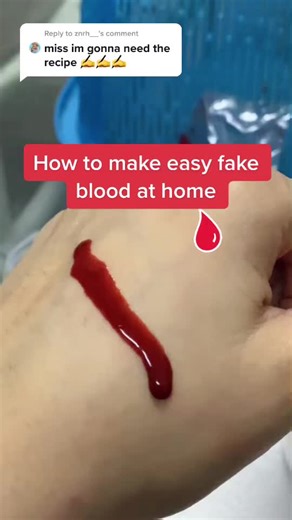 DIY Easy Fake Blood Recipe Tutorial