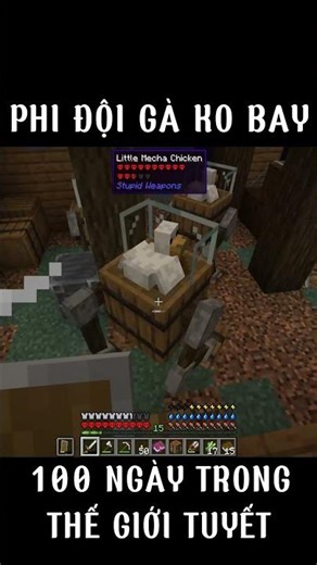 Gặp phi đội gà... không bay #minecraft #minecraftmemes #minecraft100days