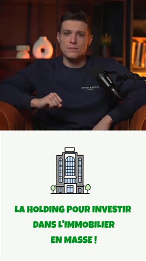 La holding pour investir dans l’immobilier en masse ! 🏢🚀 Tu veux passer de quelques biens à un vrai empire immobilier ? 👉 La holding est l’outil clé pour y arriver. Pourquoi ? ✅ Elle te permet de centraliser les bénéfices de tes activités et de les réinvestir sans impôt perso immédiat ✅ Tu peux détenir plusieurs SCI ou sociétés immobilières sous une même structure ✅ Tu profites d’un levier bancaire renforcé pour financer de nouveaux projets ✅ Et tu optimises ta fiscalité pour accélérer la cro