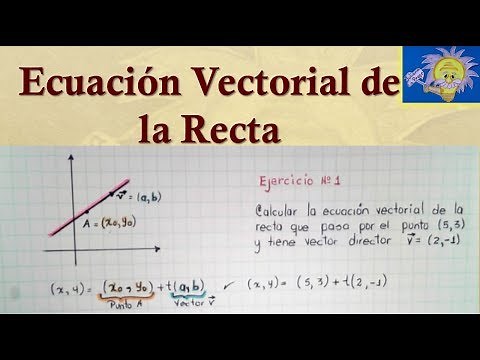 💹 How to calculate the vector equation of a line with a point and a vector | Juliana the teacher