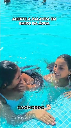 ACERTE A PALAVRA EMBAIXO D'ÁGUA! 🏊‍♀️😂 #shorts #desafio #piscinas