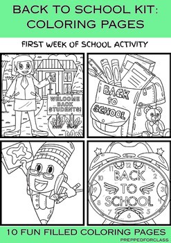 BTS First Week Activity: Fun Coloring Pages