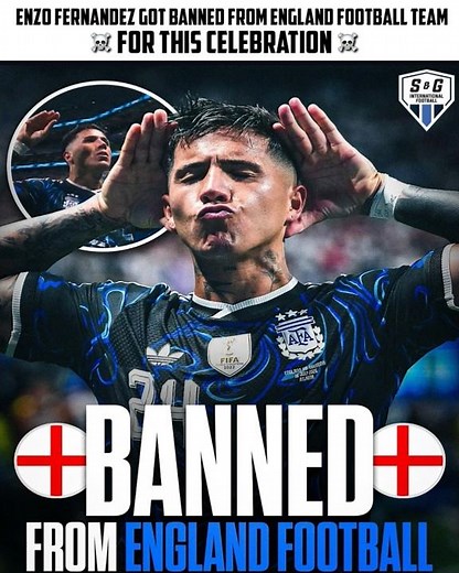 Enzo Fernandez got banned for his celebration #shorts #footballshorts