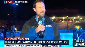 WBTV meteorologist Jason Myers wore a smile as he delivered Charlotte’s forecasts