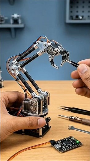 DIY Robotic Arm Project: Assembly and Setup Tutorial #shorts #youtubeshorts #tech