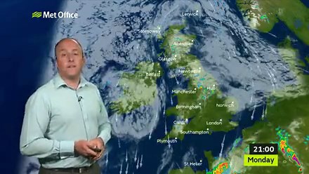 MET Office: Monday morning weather forecast