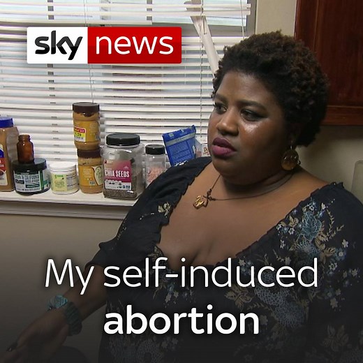 Denise gave herself an abortion when she was 16. Thousands resort to self-induced abortions in the US every year. Some of the methods are life-threatening. | Sky News