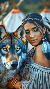 123K views · 8.9K reactions | Wolf and Love ❤ #native #american #nativeamerican #wolf #wolves #nature #amazing #beautifulwoman | Wind Spirit | Facebook