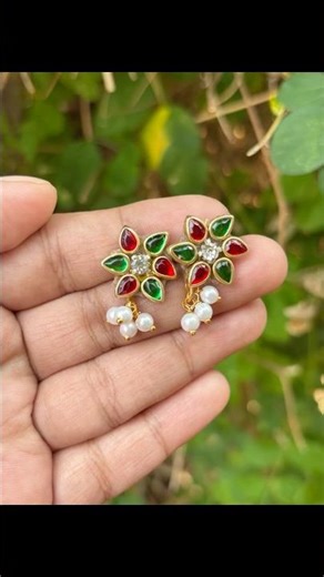 Simple flower earring handmade🌸 #viralshorts #shorts #handmadejewelry