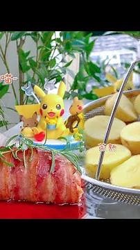 Cat Cooking Food ASMR || Mashed Potato Bacon Big Bombs || Three Homemade Grilled Food Recipes