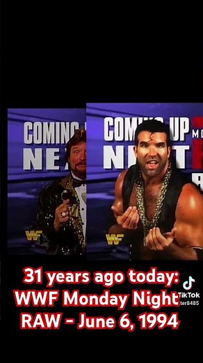 31 years ago today:WWF Monday Night RAW - June 6, 1994