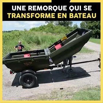 Cette remorque se transforme en bateau