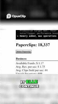 Universal Paperclip Partie 16 ! #storytelling #esports #gaming #science #intelligenceartificielle