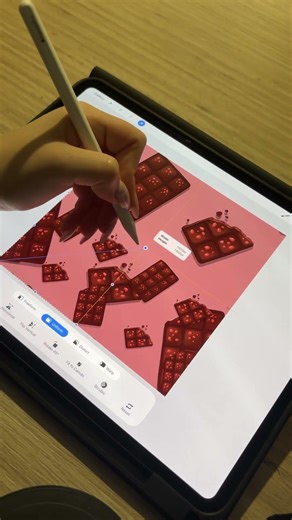 Lats draw a cute pattern |Process in Procreate #procreate #pattern #howtodraw