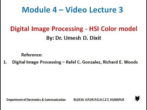Digital Image Processing - HSI Color model
