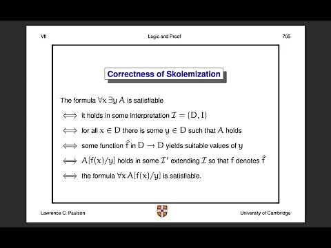 Logic and Proof, Lecture 7: Skolemisation