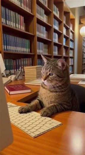 Cat Librarian Snaps Over WiFi Password