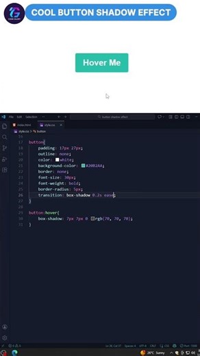 This Button Shadow Effect Looks Insane (CSS) | CSS Button Hover Effect That Looks PREMIUM 🔥 #shorts