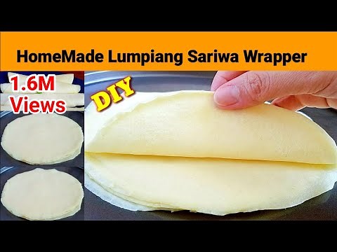LUMPIANG SARIWA WRAPPER RECIPE || HOMEMADE FRESH LUMPIA WRAPPER | DIY Fresh Lumpia Wrapper