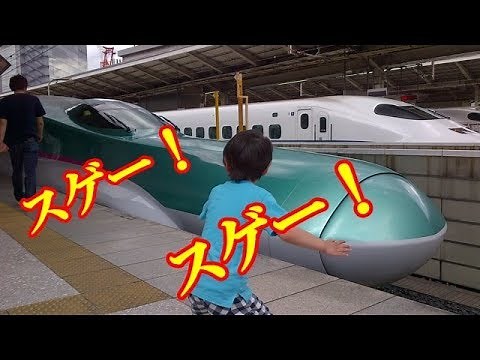 海外の反応 新幹線はやぶさ通過の瞬間に衝撃!!外国人反応動画まとめ、子供がびっくり仰天!!父親の驚愕の反応が面白い