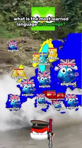 Most Learned Language on Duolingo by Country 🌍🦉