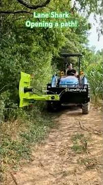 Lane Shark Cutting a Fence Row Back