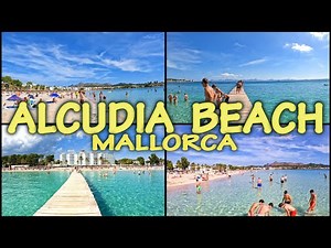 ALCUDIA BEACH walk - Playa de Alcúdia - Mallorca Spain [4k]