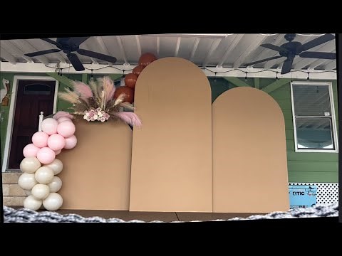 Making a wooden arch backdrop