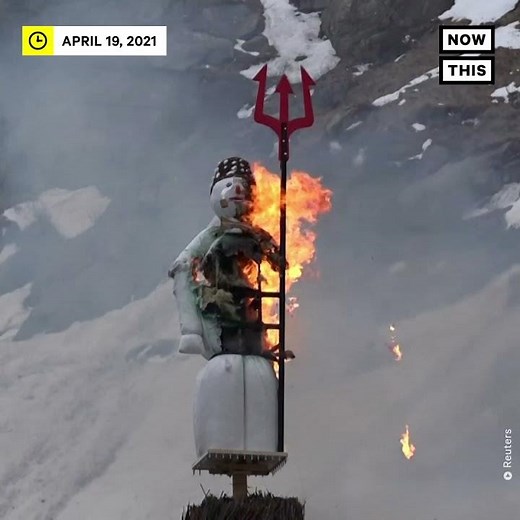 Swiss Snowman Loses His Head in 13 Minutes #Shorts
