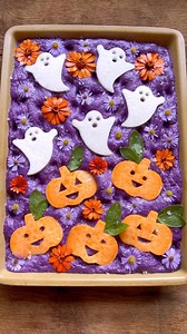 A Halloween-themed focaccia recipe complete with ghosts and pumpkins? Yes, please! @mustloveherbs created this festive focaccia with ube, turnips and sweet potatoes. This might be most fun, Halloween way to eat your veggies! Find the recipe linked in our stories. https://www.mustloveherbs.com/blog/spooky-halloween-focaccia “I absolutely loved dreaming up and making this Spooky little focaccia ! 🎃👻✨It’s made purple with Ube powder! A delightful root veggie you may have met before! The sweet pot