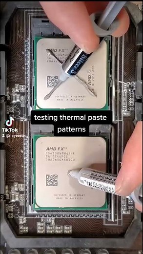 Thermal paste patterns: X vs. Dot #shorts