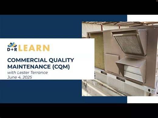Commercial Quality Maintenance (CQM) Part 4