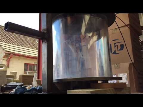 Black powder exploding in a vacuum